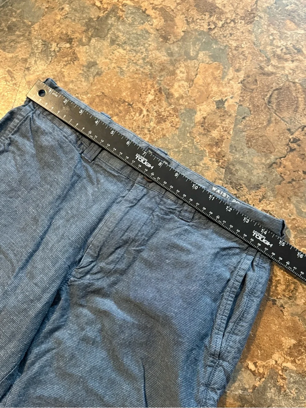 J. Crew Stanton Men's 29 Blue Flat Front Shorts Irish Linen